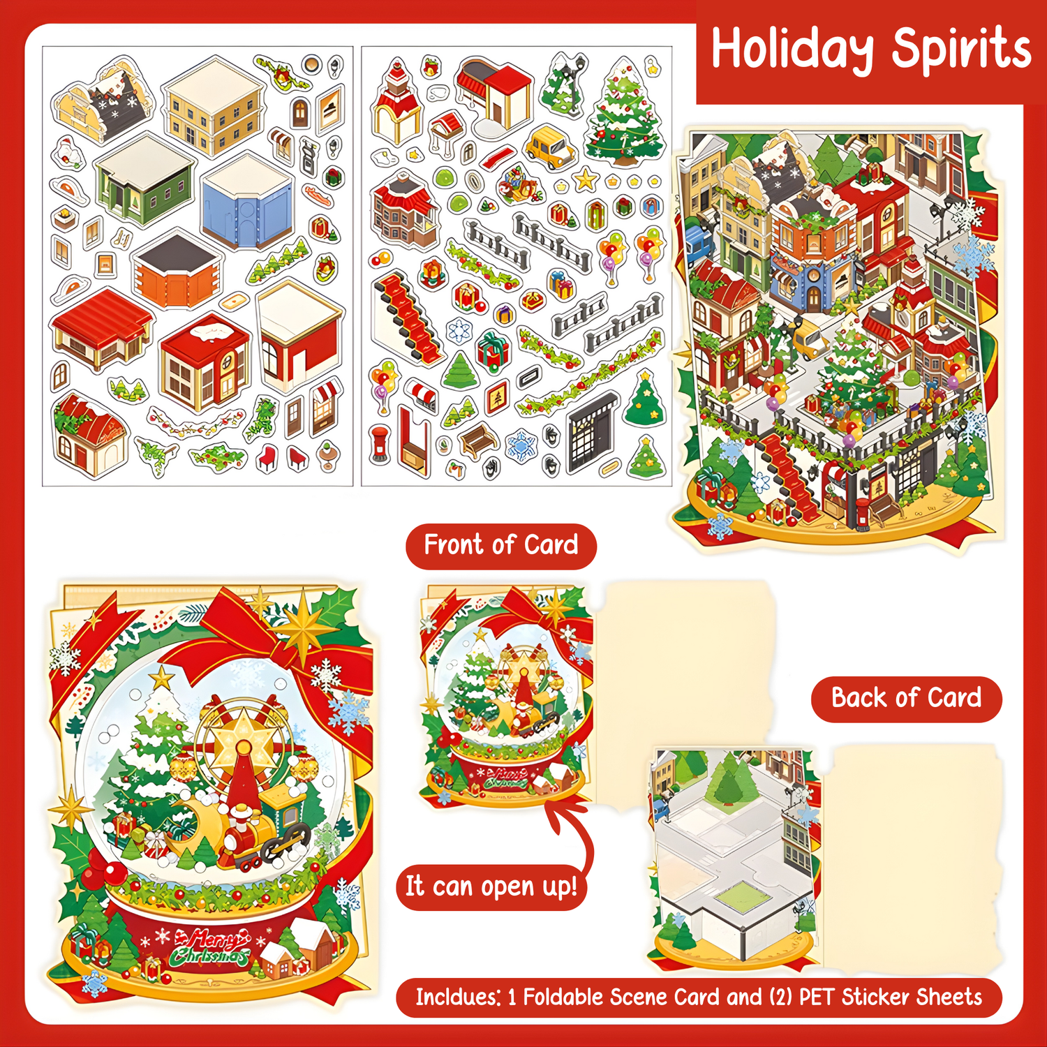 Holiday Spirits 3D Foldable Scene Card (Holiday Edition)