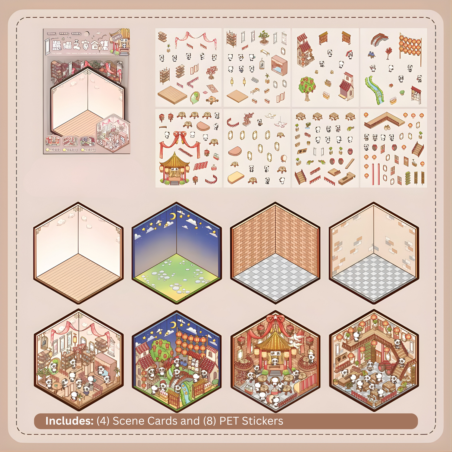 Panda House Collection | 4 Different Scenes